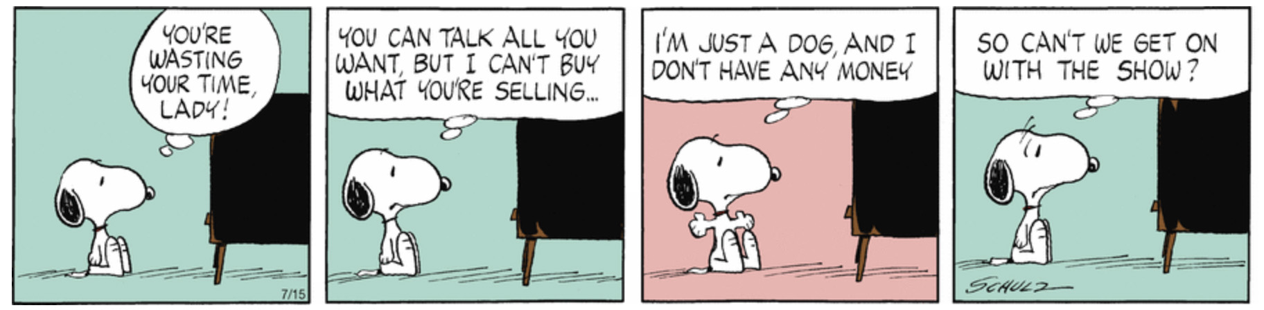 Random Peanuts comic strip
